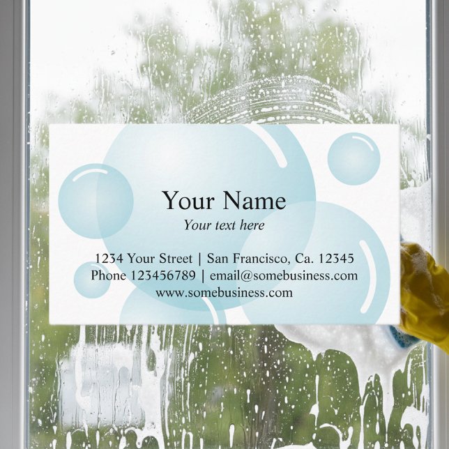 Plantilla de tarjeta de visita de limpieza | Burbu (cleaning business card)