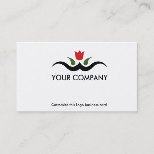 Plantilla de tarjeta de visita de logotipo de flor