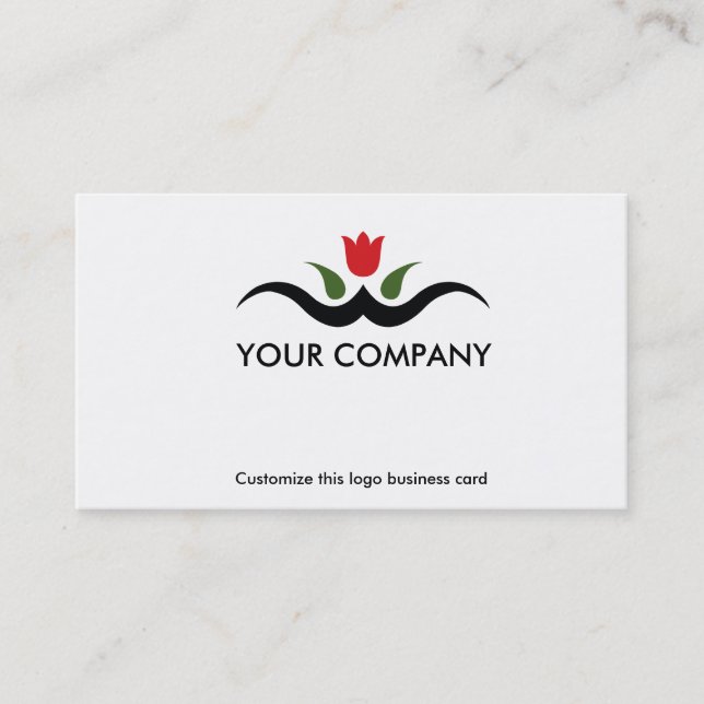 Plantilla de tarjeta de visita de logotipo de flor (Anverso)