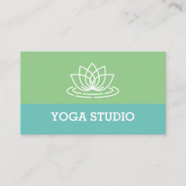 Plantilla de tarjeta de visita de Lotus Logo Yoga 