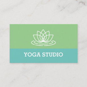 Plantilla de tarjeta de visita de Lotus Logo Yoga