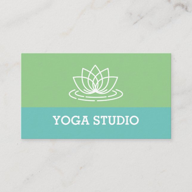 Plantilla de tarjeta de visita de Lotus Logo Yoga  (Anverso)