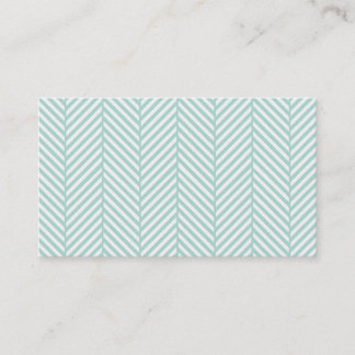 Plantilla de tarjeta de visita de Mint Herringbone