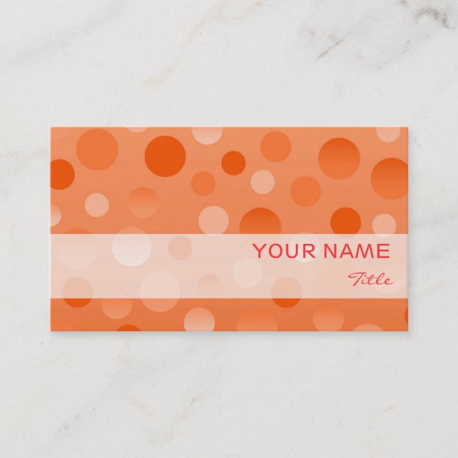 plantilla de tarjeta de visita de naranja Fizz (Anverso)