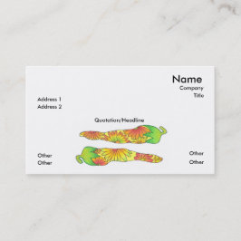 Plantilla de tarjeta de visita de Peppers amarillo