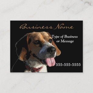 Plantilla de tarjeta de visita de perro - Beagle