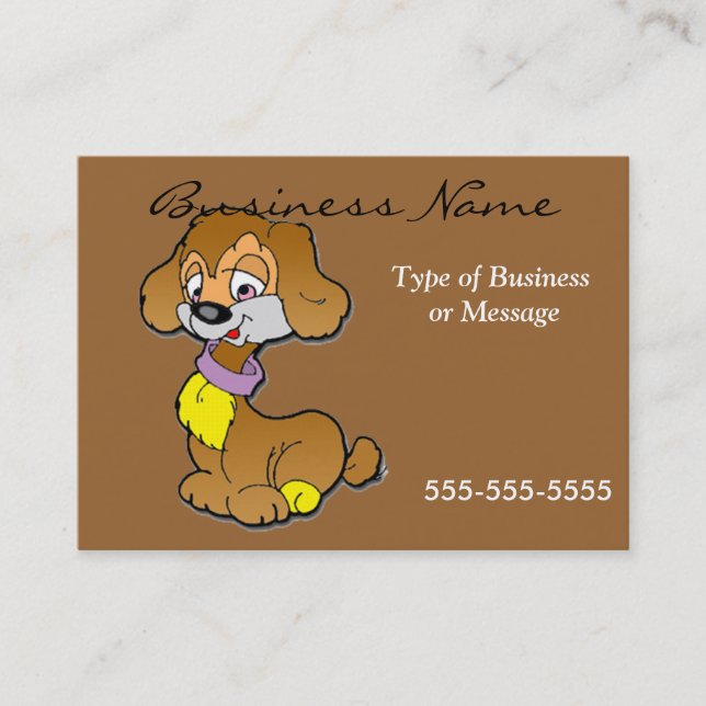 Plantilla de tarjeta de visita de perro - Personal (Anverso)
