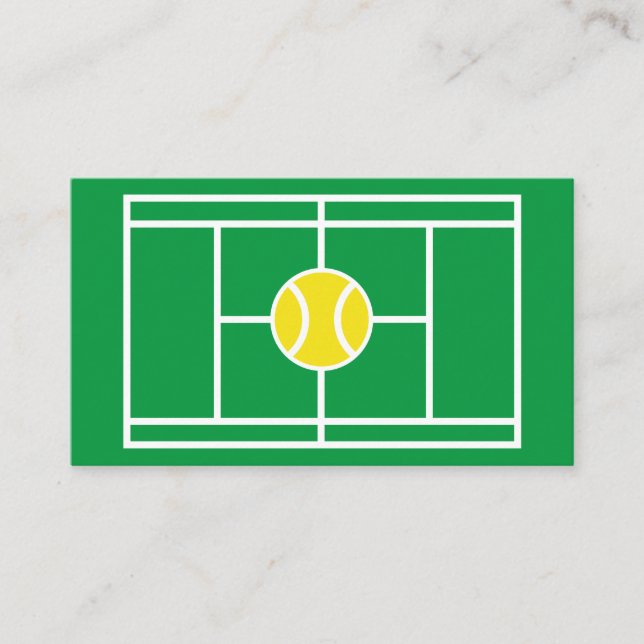 Plantilla de tarjeta de visita de Pro Tennis Instr (Anverso)