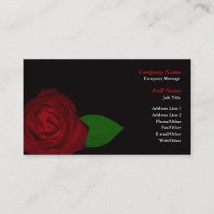 Plantilla de tarjeta de visita de Red Rose
