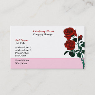 Plantilla de tarjeta de visita de Red Roses de lar