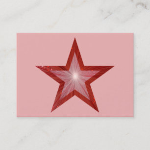 Plantilla de tarjeta de visita de Red Star colgant