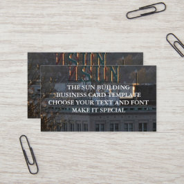 PLANTILLA DE TARJETA DE VISITA DE THE SUN BUILDING
