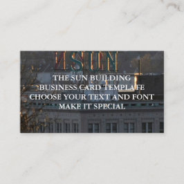 PLANTILLA DE TARJETA DE VISITA DE THE SUN BUILDING