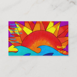 Plantilla de tarjeta de visita de verano solar