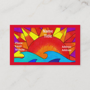Plantilla de tarjeta de visita de verano solar