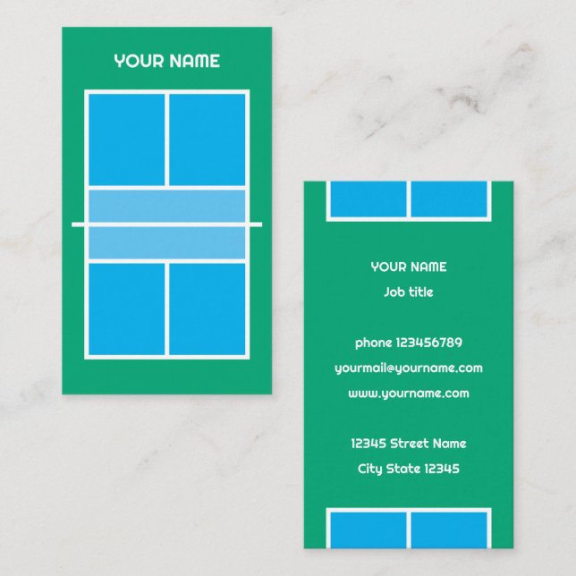 Plantilla de tarjeta de visita del entrenador de p (Anverso / Reverso)