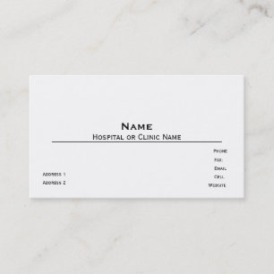 Plantilla de tarjeta de visita Eggshell/Off-White