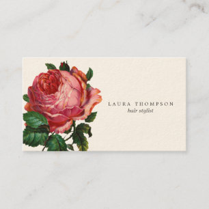 Plantilla de tarjeta de visita estilo cabello Rosa