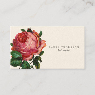 Plantilla de tarjeta de visita estilo cabello Rosa