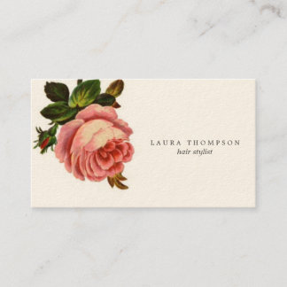 Plantilla de tarjeta de visita estilo de pelo flor