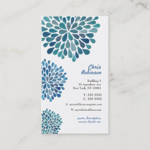 Plantilla de tarjeta de visita floral moderna para