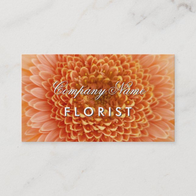 Plantilla de tarjeta de visita florista con foto d (Anverso)