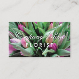 Plantilla de tarjeta de visita florista con ramo d