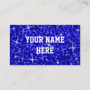 Plantilla de tarjeta de visita Glitz Dark Blue