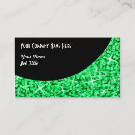 Plantilla de tarjeta de visita Glitz Green Black C
