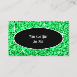 Plantilla de tarjeta de visita Glitz Green Black O