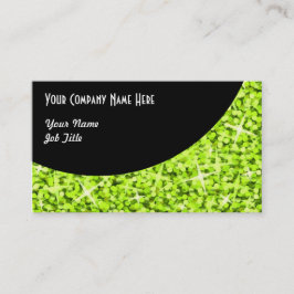 Plantilla de tarjeta de visita Glitz Lime Black Cu