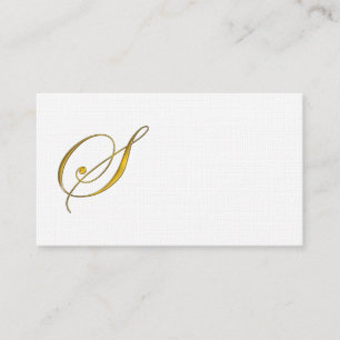 Plantilla de tarjeta de visita Gold Monogram S