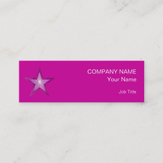 Plantilla de tarjeta de visita guiada Star delgada (Anverso)