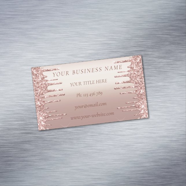 Plantilla de tarjeta de visita magnética Rosa Purp (In Situ)