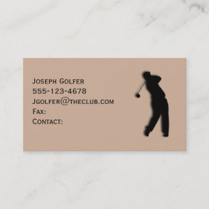 Plantilla de tarjeta de visita Malé Golfer Tan