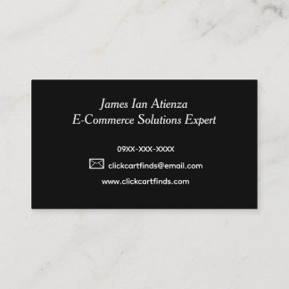 Plantilla de Tarjeta de Visita Minimalista Negra M