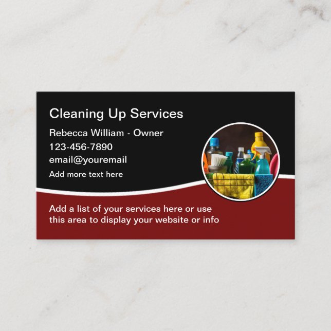 Plantilla de tarjeta de visita moderna de servicio (Anverso)