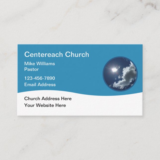 Plantilla de tarjeta de visita moderna del Pastor  (Anverso)