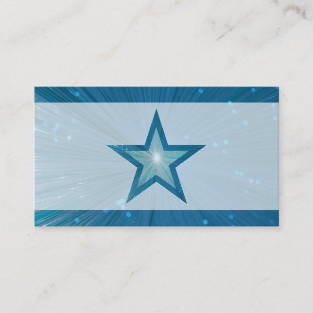 plantilla de tarjeta de visita pálida de Blue Star (Anverso)