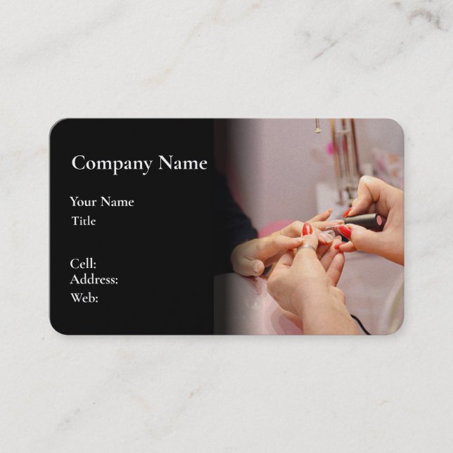 PLANTILLA DE tarjeta de visita para NAILS (Anverso)