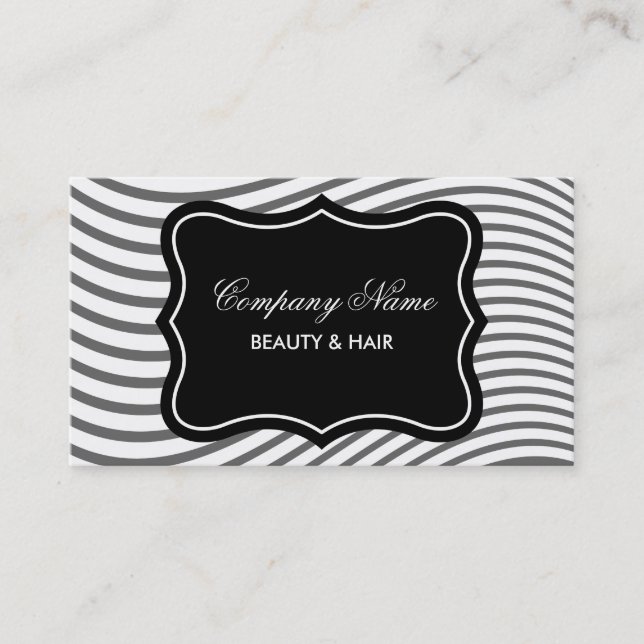 Plantilla de tarjeta de visita para salón de belle (Anverso)