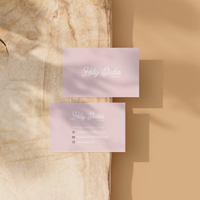 Plantilla de tarjeta de visita rosa Rubor, Printa  (Subido por el creador)