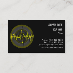 Plantilla de tarjeta de visita Sound Yellow Dark R