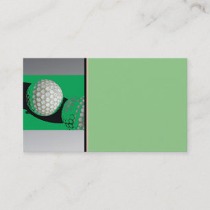 plantilla de tarjeta de visita verde bola de golf