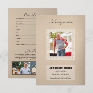 Plantilla de tarjeta del programa Memorial