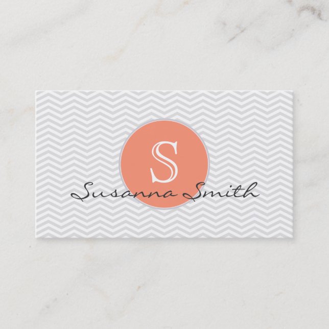 Plantilla de tarjeta elegante monograma (Anverso)