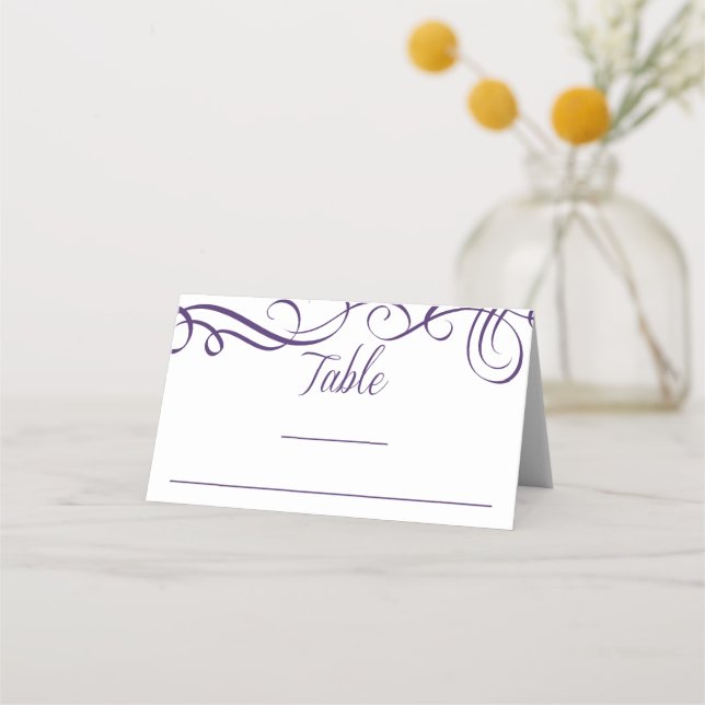 Plantilla de tarjeta elegante Swirls Place (Anverso)