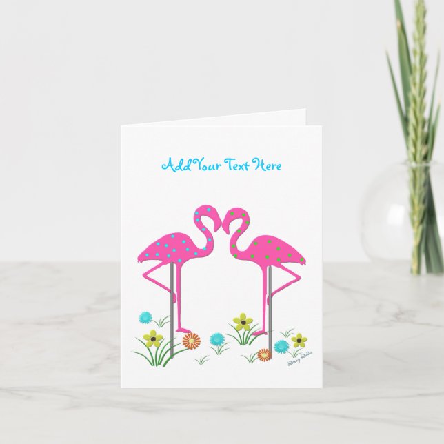Plantilla de tarjeta Flamingo (Anverso)