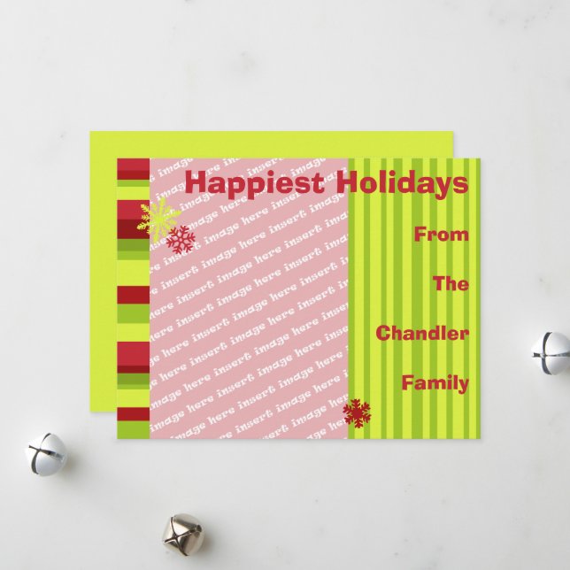 Plantilla de tarjeta fotográfica de vacaciones (Anverso/Reverso In Situ)