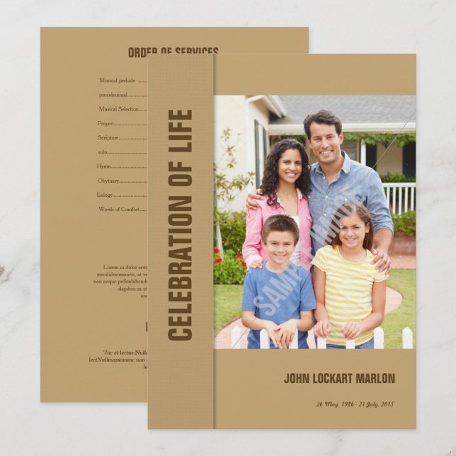 Plantilla de tarjeta funeraria